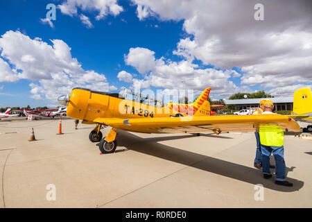 October 6, 2018 Livermore / CA / USA - Aircraft on display at the Livermore Municipal Airport Open House event Stock Photo