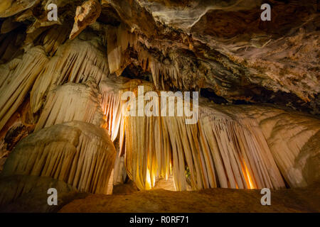 Gruta de las Maravillas, stalactites and stalagmites in a stalactite cave, Aracena, Huelva, Andalusia, Spain Stock Photo