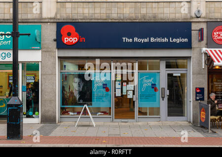 The Royal British Legion pop in centre along Above Bar Street in Southampton, Hampshire, England, UK Stock Photo