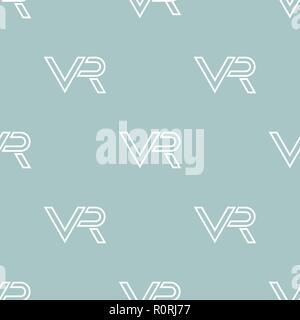 Seamless Vector Pattern With VR Logos Stock Vector