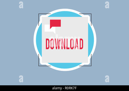 Handwriting text Download. Concept meaning copy data from one computer system another typically over Internet. Stock Photo