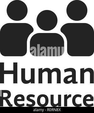 black simple human resource logo Stock Vector