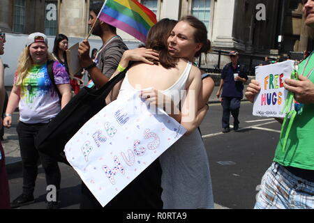 free Hugs London Pride Stock Photo