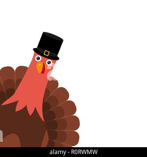 Turkey Pilgrimin on Thanksgiving Day Stock Vector