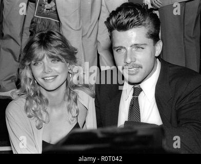 Michelle Pfeiffer and Maxwell Caulfield 1982 Opening of Grease 2 Photo By Adam Scull/PHOTOlink/MediaPunch Stock Photo