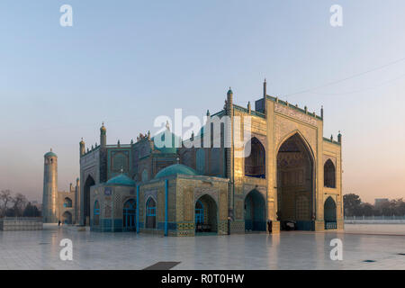 Architecture Of The Shrine Of Hazrat Ali, also called the Blue Mosque, Mazar-e Sharif, Afghanistan Stock Photo