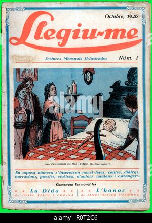 Portada de la revista mensual Llegiu-me, número uno, editada en Barcelona, octubre de 1920. Stock Photo