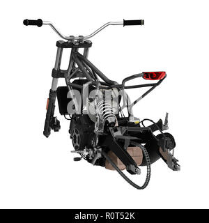 Bike Frame and Engine on white. 3D illustration Stock Photo