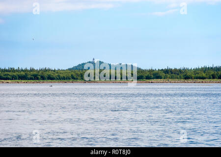 Unique Lighthouse church in Holy Ascension monastery of the Solovki monastery. View from White Sea, Russia Stock Photo