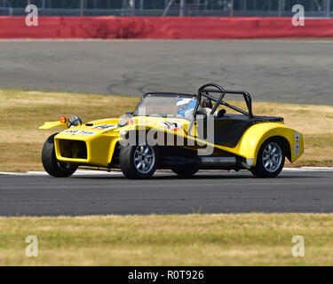 Chris Holland, Lotus Seven S4, HSCC Road Sports, 1947 - 1979, Silverstone Classic, July 2018, Silverstone, Northamptonshire, England, circuit racing,  Stock Photo