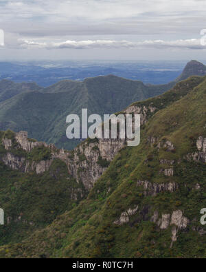 view from above of the sierra do rio do rastro, a touristic road in south brazil Stock Photo