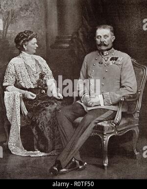 Francisco Fernando de Austria (1863-1914), y su esposa Sofia Chotek von ...