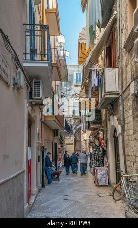 Strada Carmine, medieval street in historic center of Bari, Apulia, Italy Stock Photo