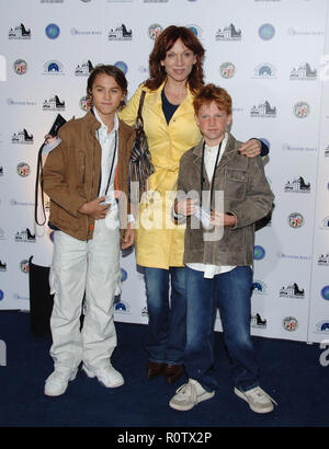 Marilu Henner and kids arriving at GRIFFITH OBSERVATORY Re-Opening in Los Angeles.  full length           -            24 HennerMarilu kids.JPG24 Henn Stock Photo