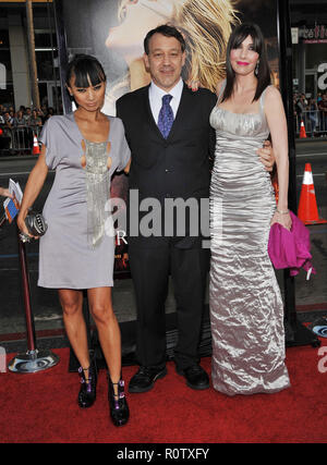 Bai Ling with director Sam Raimi and wife - Drag Me To Hell Premiere at the Chinese Theatre In Los Angeles.          -            BaiLing RaimiSam wif Stock Photo