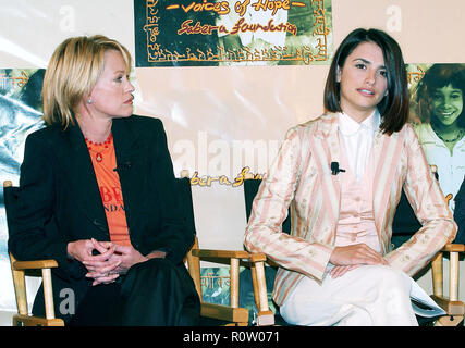 Melanie Griffith and Penelope Cruz during the Press conference for the