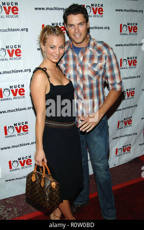 Kaley Cuoco and Jason Lowenstein arriving at the Much Love Animal Rescues 4th Annual Celebrity Comedy Benefit at the Laugh Factory In Los Angeles. Aug Stock Photo