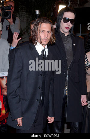 From hell Premiere at the Westwood Village Theatre in Los Angeles. October 17, 2001.            -            DeppJohnny MansonMarilyn14.jpgDeppJohnny  Stock Photo