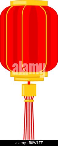 Cartoon red paper lantern Stock Vector