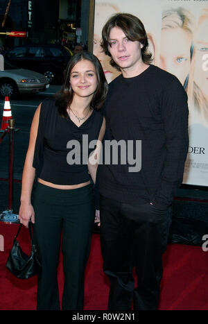 Patrick Fugit and Vita Rain arriving at the 'White Oleander' premiere at the Chinese Theatre in Los Angeles. October 8, 2002.           -            F Stock Photo