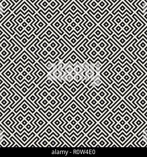 Ethnic pattern vector design. Seamless lattice background. Square repeating lines elements. Stock Vector
