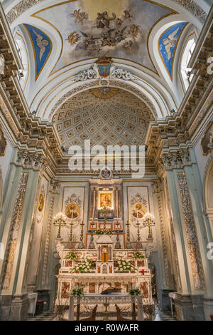 Interior of Santa Maria del Carmine Church, in Bari, Apulia, Italy Stock Photo