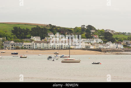 The village of Instow viewed from Appledore across the River Torridge Estuary in North Devon, England Stock Photo