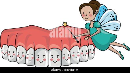 dental care cartoon Stock Vector