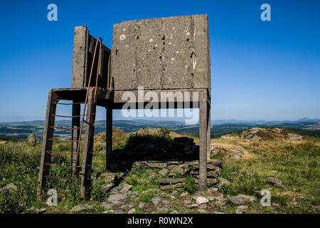 Old Royal Observer Corps Orlit B Post on Bigland Barrow, Backbarrow, Cumbria, Lake District Stock Photo