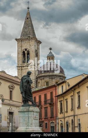 Statue of Ovidio Publio Nasone, Poet Latin, Sulmona Abruzzo Stock Photo