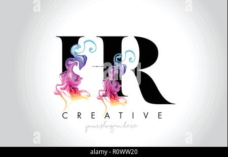 K Vibrant Creative Leter Logo Design with Colorful Smoke Ink Flowing ...