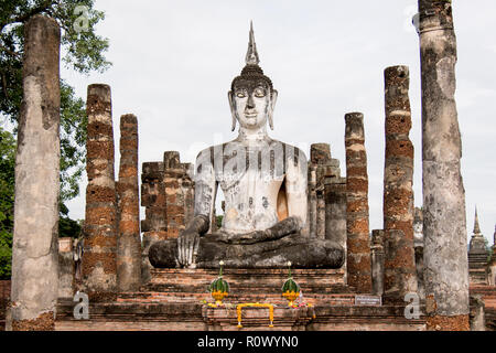 Old Buddha Statue in Sukhothai Thailand - Asia Stock Photo