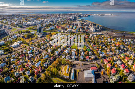 Autumn - Home and apartments, Reykjavik, Iceland Stock Photo