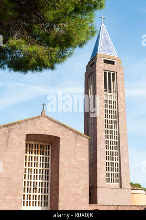 Modernist church in Fertilia , Sardinia, built by Mussolini Stock Photo