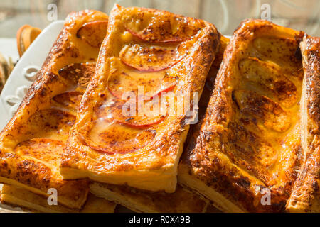 Cinnamon Sugar Apple Puff Pastry Stock Photo