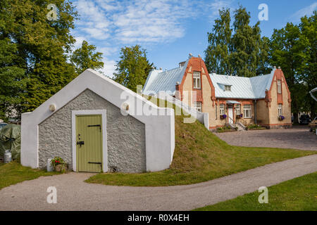 PARNU, ESTONIA - AUGUST 15, 2016: Luxury villa (manor house) and resort, modern style. Stock Photo