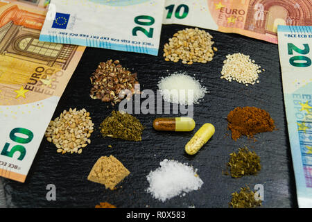 Big Business with dietary supplements Stock Photo