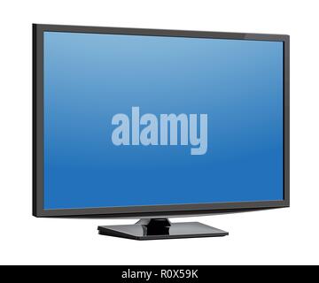 TV  modern flat screen lcd led television isolated Stock Vector