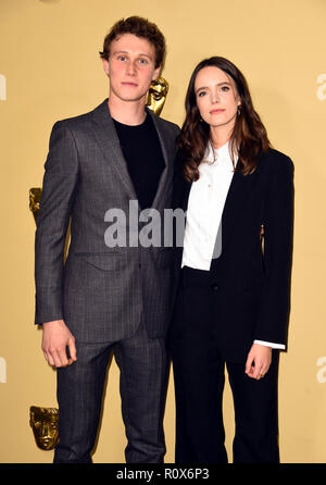 George MacKay and Stacy Martin attending the BAFTA Breakthrough Brits 2018 celebration event, London Stock Photo