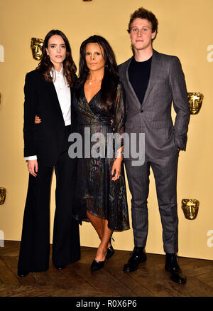 Stacy Martin, George MacKay and Annie Price (centre) attending the BAFTA Breakthrough Brits 2018 celebration event, London Stock Photo