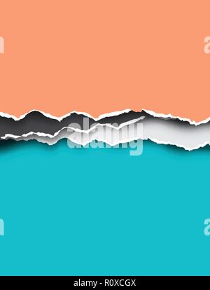 Ripped sheets of paper. Vector illustration effect. Stock Vector