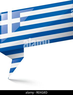Greece flag, vector illustration on a white background. Stock Vector
