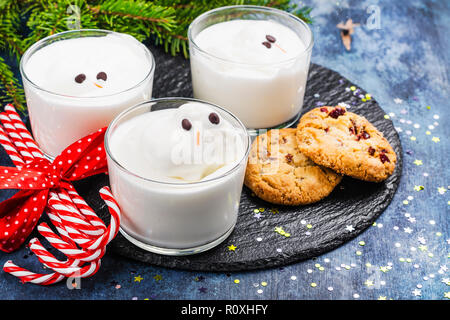Eggnog and cookies for Santa Stock Photo