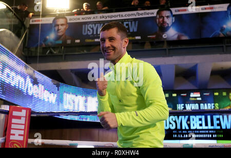 Ricky Burns during the workout at the National football Museum, Manchester. Stock Photo