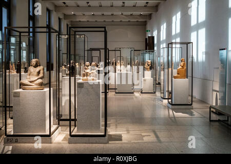 Berlin, Germany - november 2018: Inside the Neues Museum (New Museum),  Museum Island in Berlin