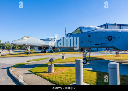 The Museum of Aviation also home of Georgia Aviation Hall of Fame at  Robins Air Force Base in Warner Robins, Georgia, United States Stock Photo