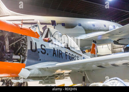 The Museum of Aviation also home of Georgia Aviation Hall of Fame at  Robins Air Force Base in Warner Robins, Georgia, United States Stock Photo