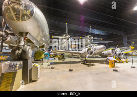 The Museum of Aviation also home of Georgia Aviation Hall of Fame at  Robins Air Force Base in Warner Robins, Georgia, United States Stock Photo