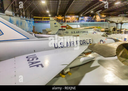 The Museum of Aviation also home of Georgia Aviation Hall of Fame at  Robins Air Force Base in Warner Robins, Georgia, United States Stock Photo