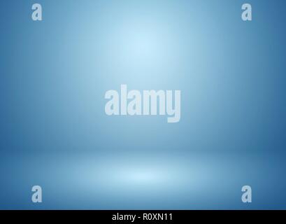 Abstract soft blur of gradient blue studio and wall background. vector eps10 Stock Vector